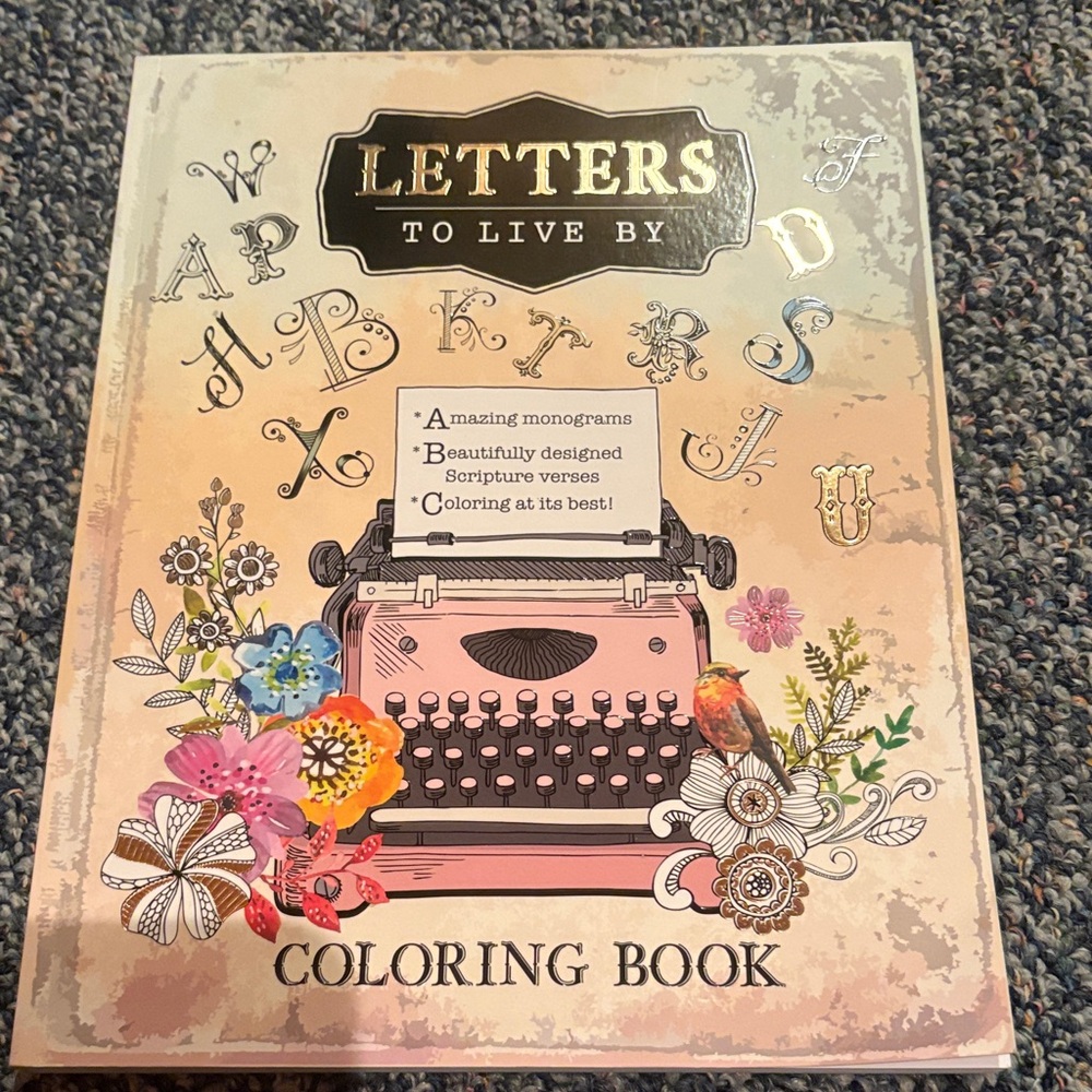 Coloring Book with Floral Design